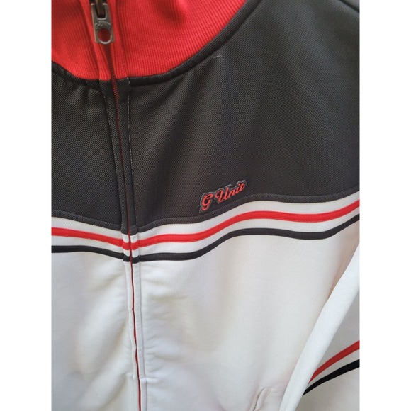 Vintage G-unit 50 Cent Track Jacket Size XL White/Red/Black - Picture 4 of 8
